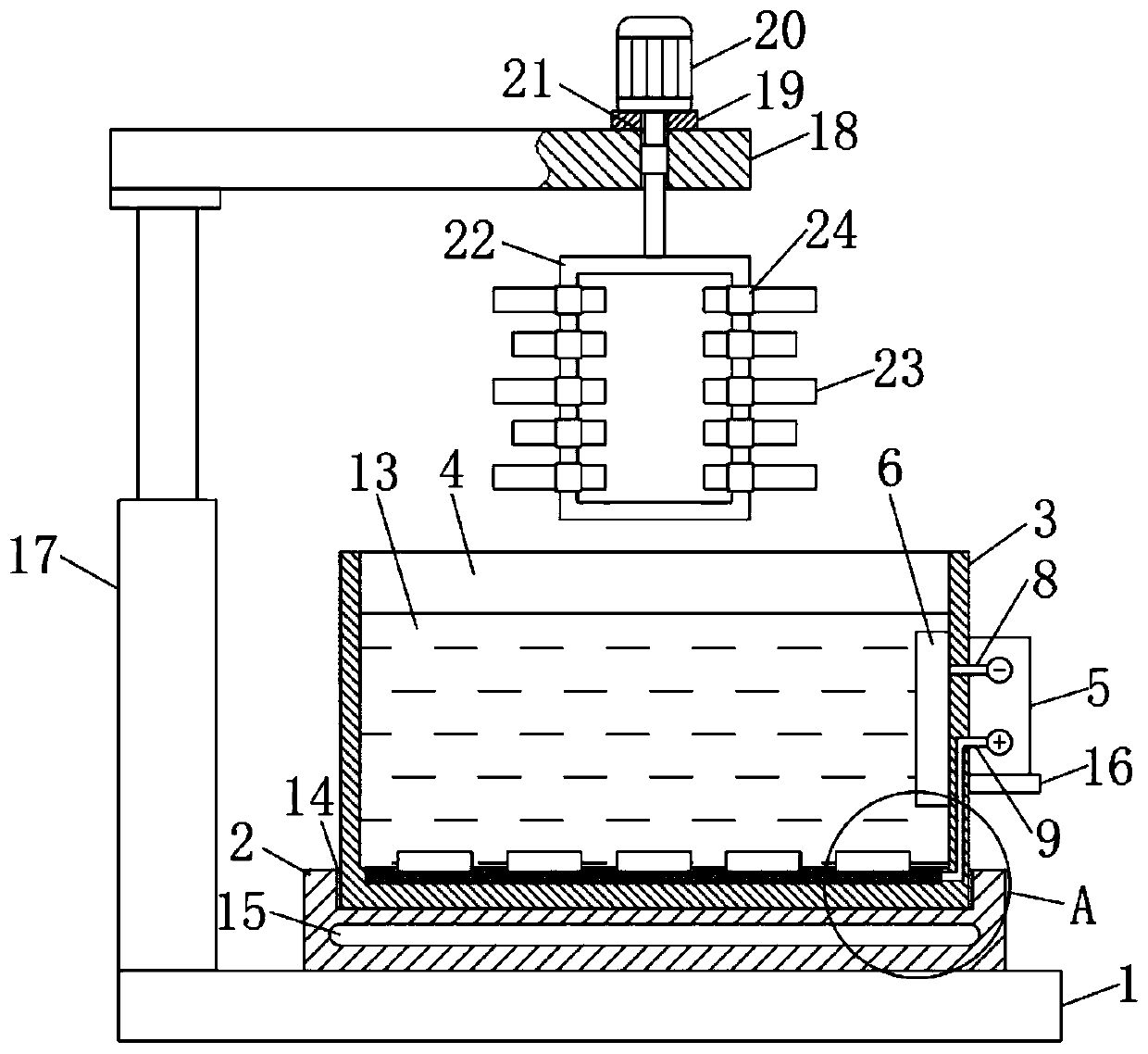 Electrolytic polishing method and device for semi-conductor materials