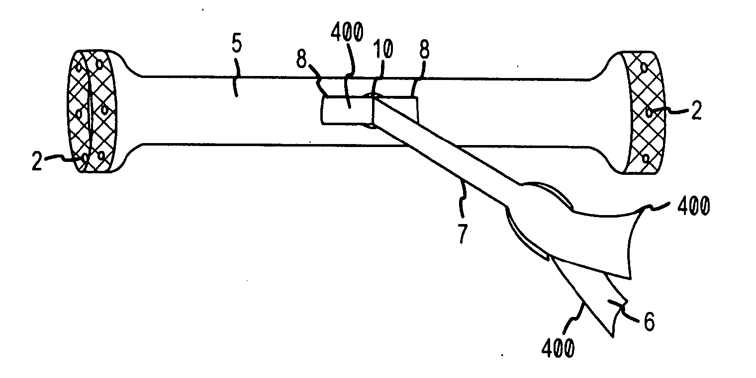 Venous prosthesis and vascular graft with access port