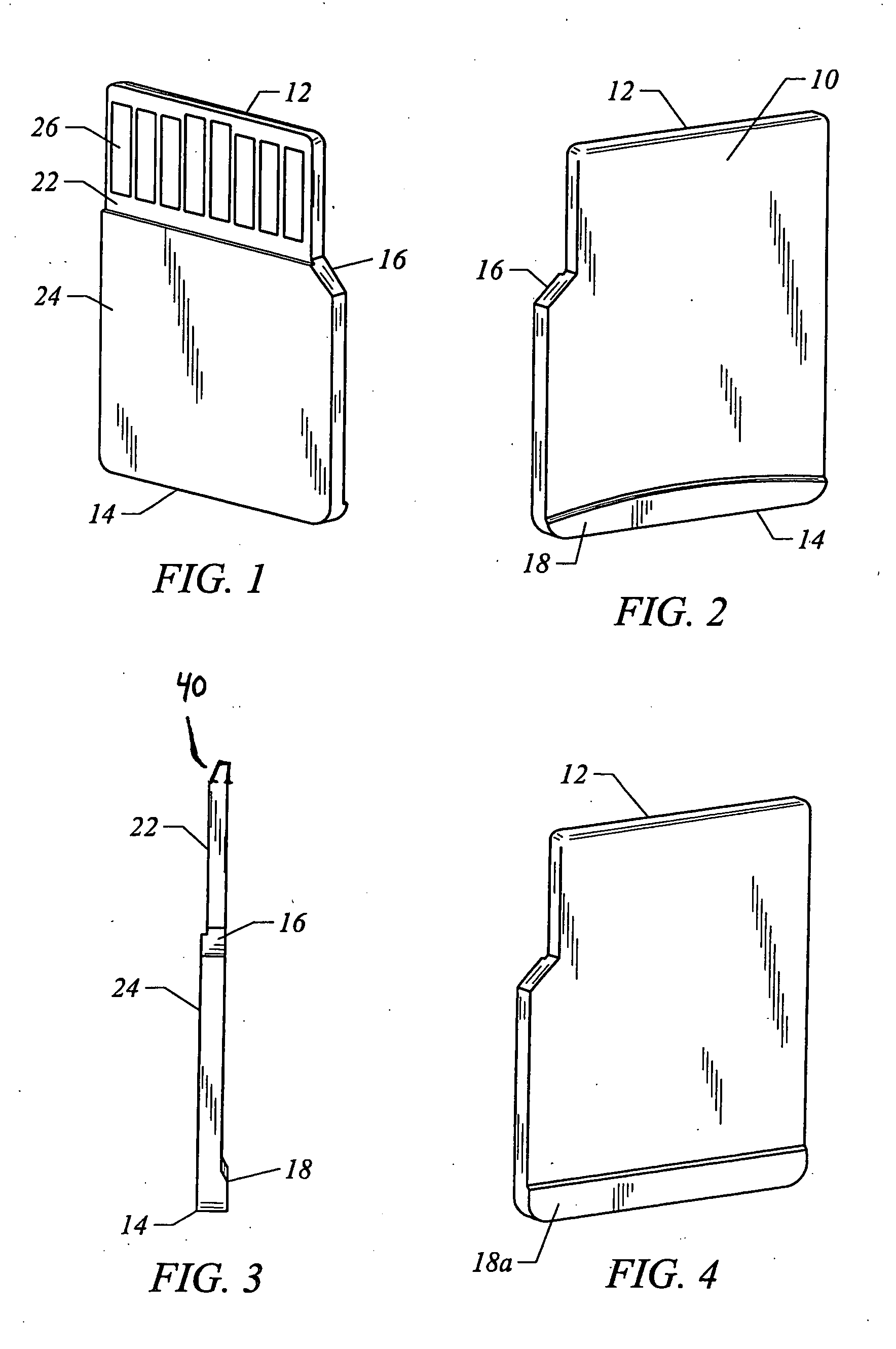 Memory card with and without enclosure