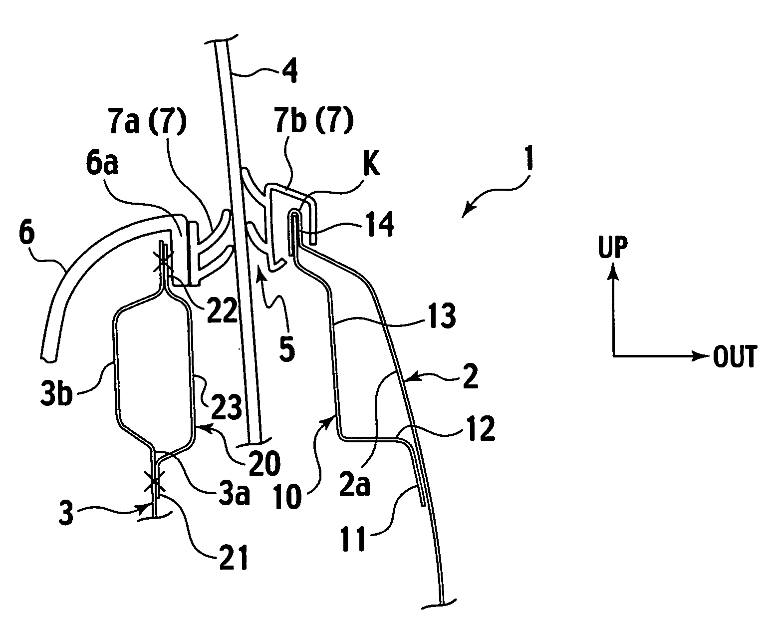 Opening portion structure