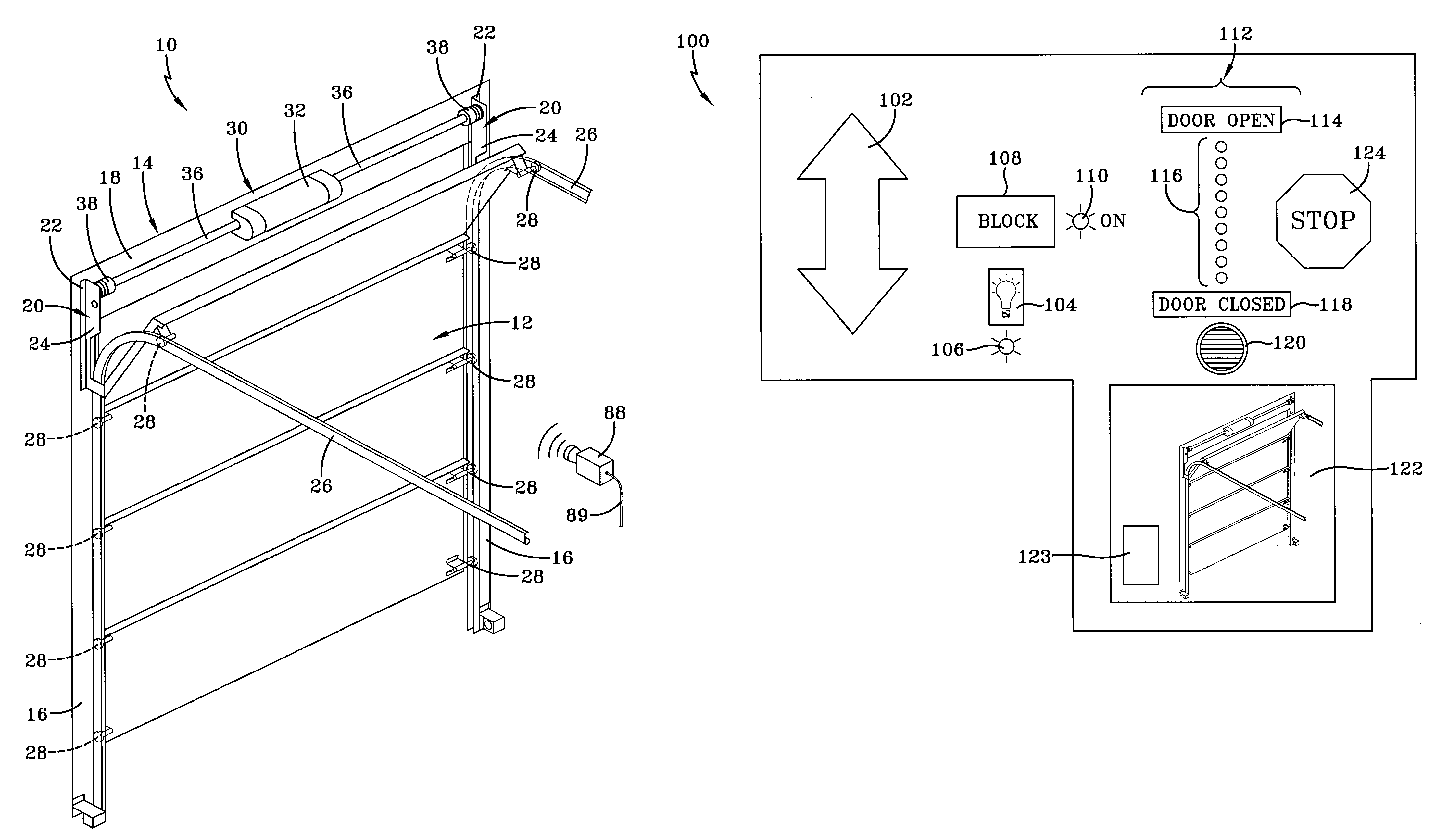 System and related methods for signaling the position of a movable barrier and securing its position