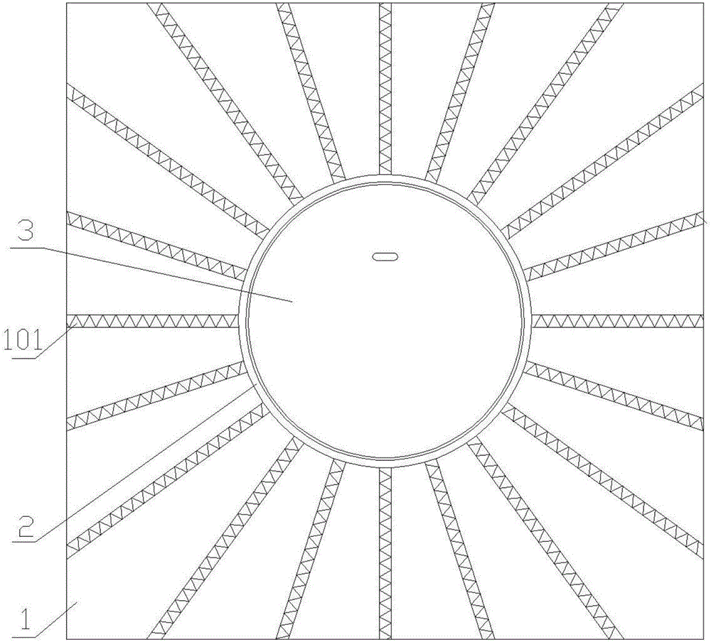 Anti-settlement combined type assembled road inspection well lid