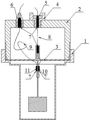 Fiber Bragg grating two-dimensional vibration sensor with temperature compensation