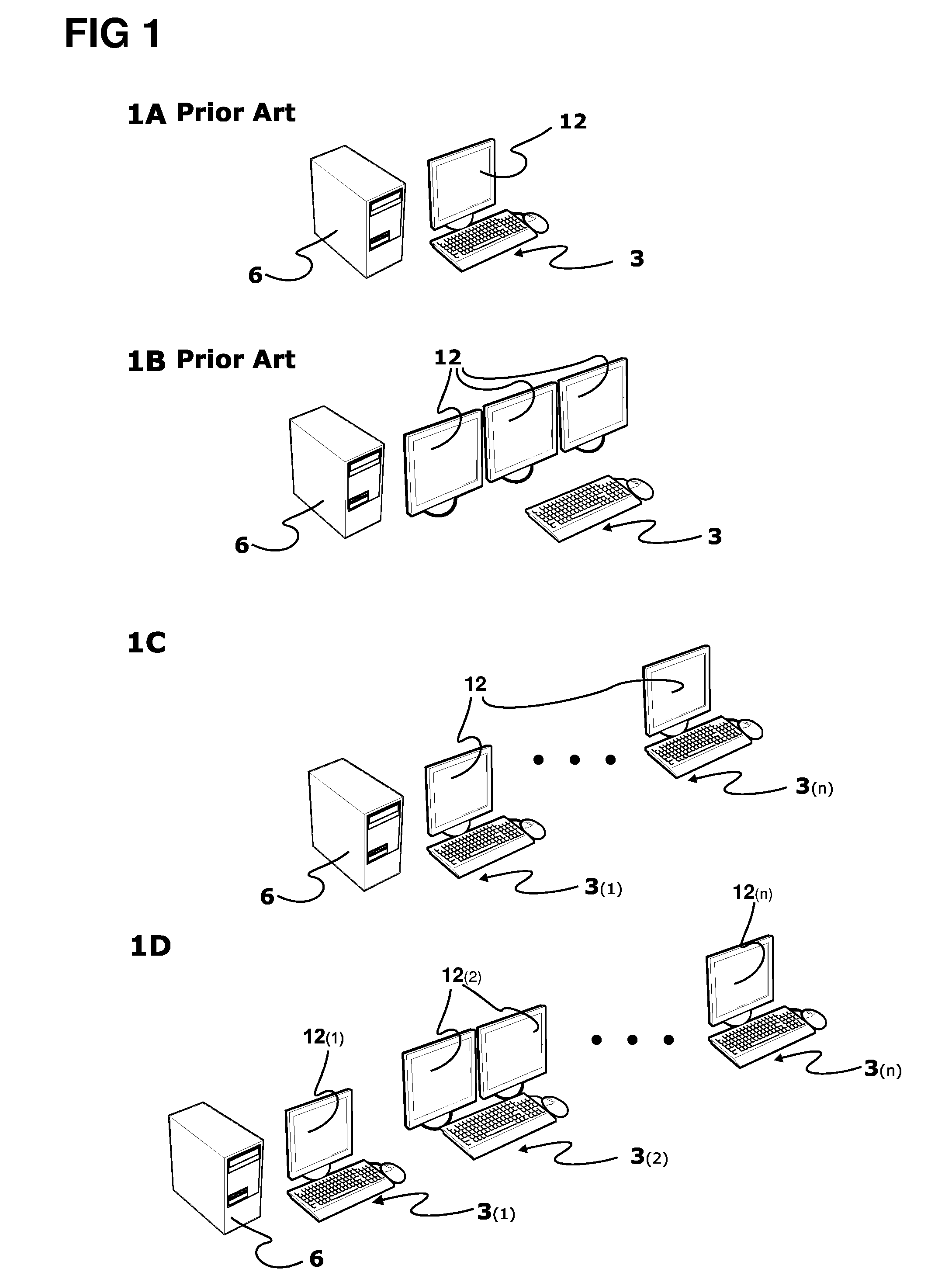 Method of operating multiple input and output devices through a single computer