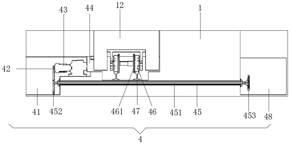 Proton and heavy ion irradiation shielding door and use method thereof