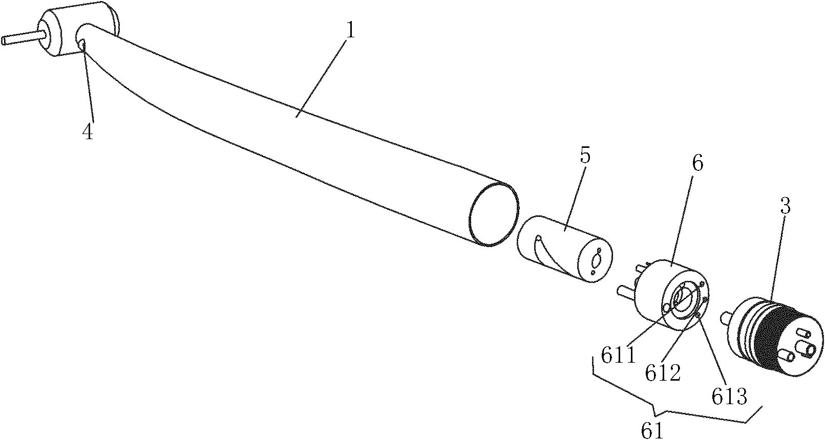 Wind and light dental hand-piece with electric power storage module