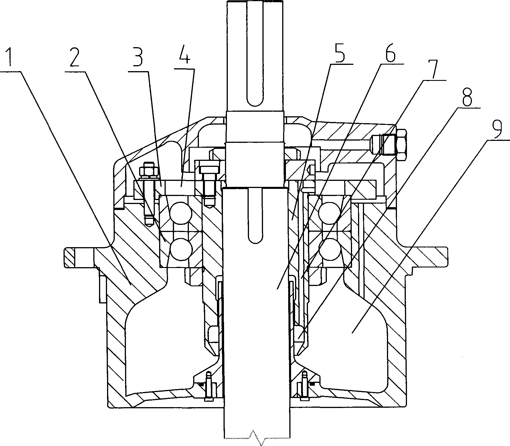 Automatic lubrication device of vertical type pump bearing