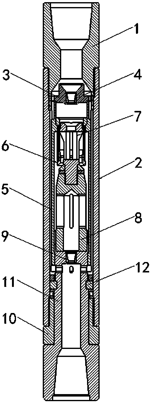 Flow division type jetting and suction hydraulic impactor