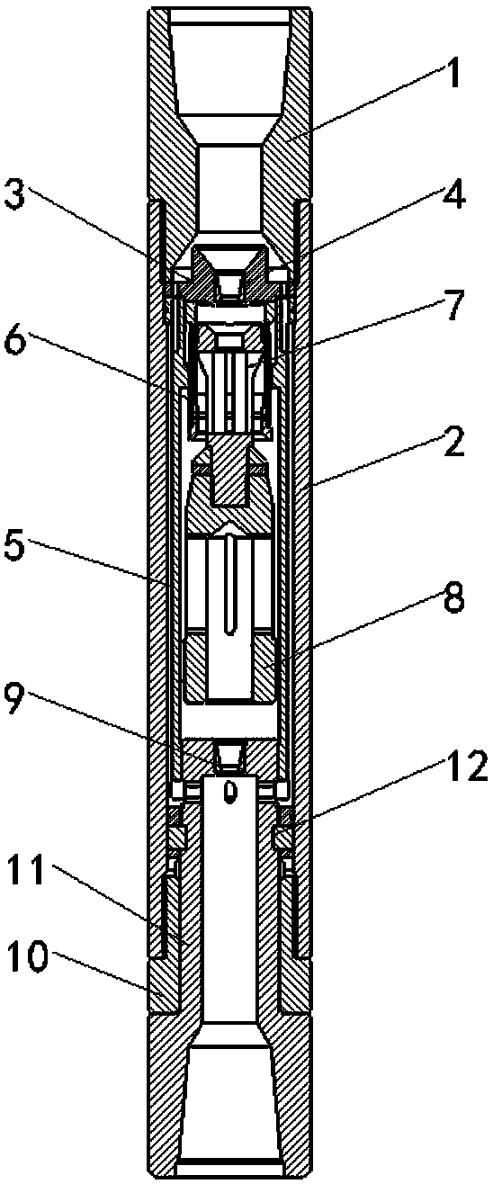 Flow division type jetting and suction hydraulic impactor