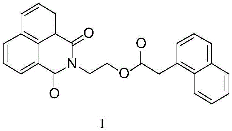 Naphthalenedicarboxamide ethylnaphthalene acetic ester type compound and application thereof