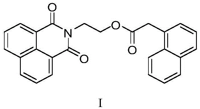 Naphthalenedicarboxamide ethylnaphthalene acetic ester type compound and application thereof