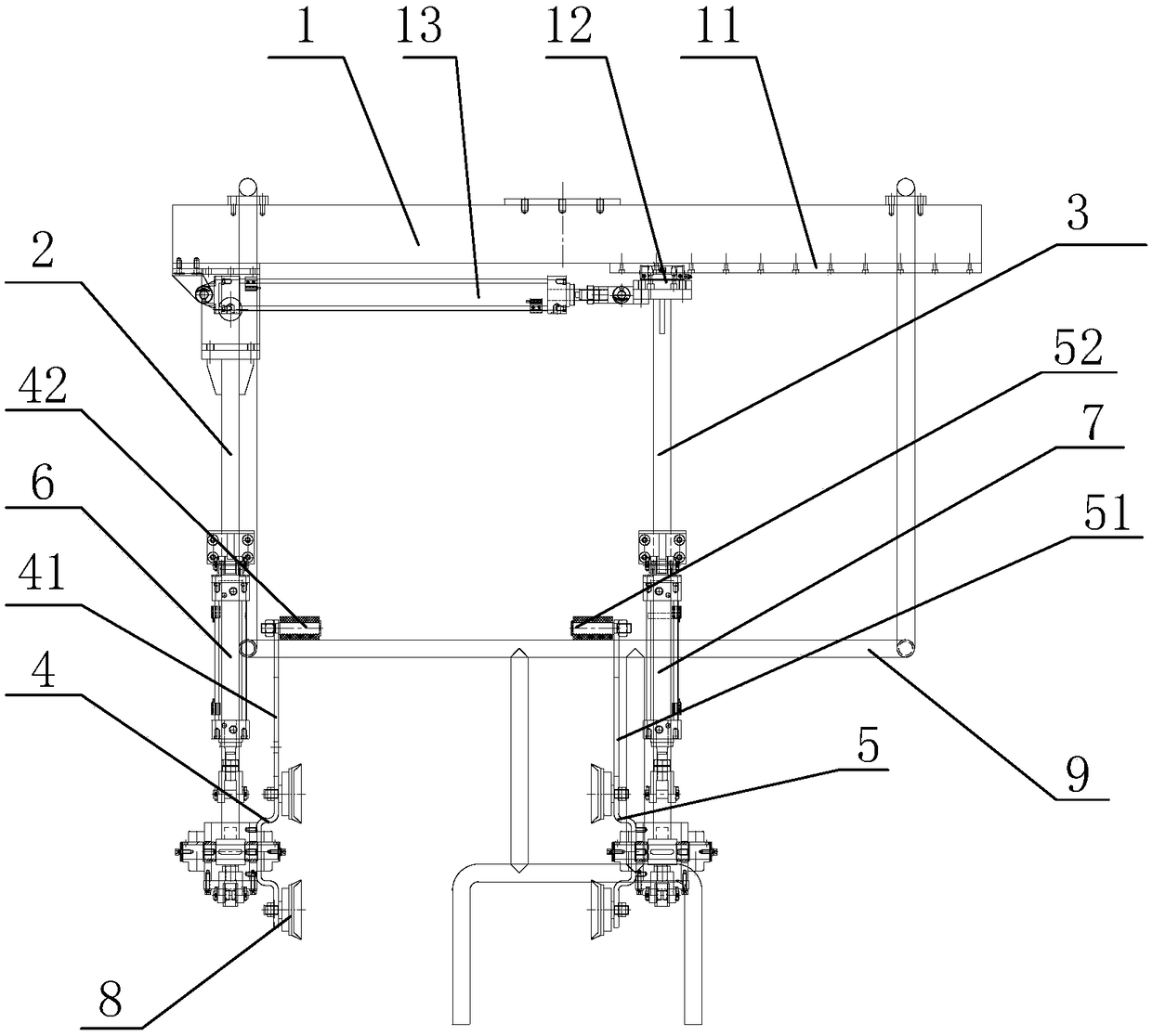 Box clamping overturning mechanism and box overturning equipment