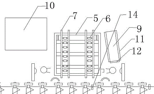 Bottom plate and surface skin adhering apparatus after core plate glue coating