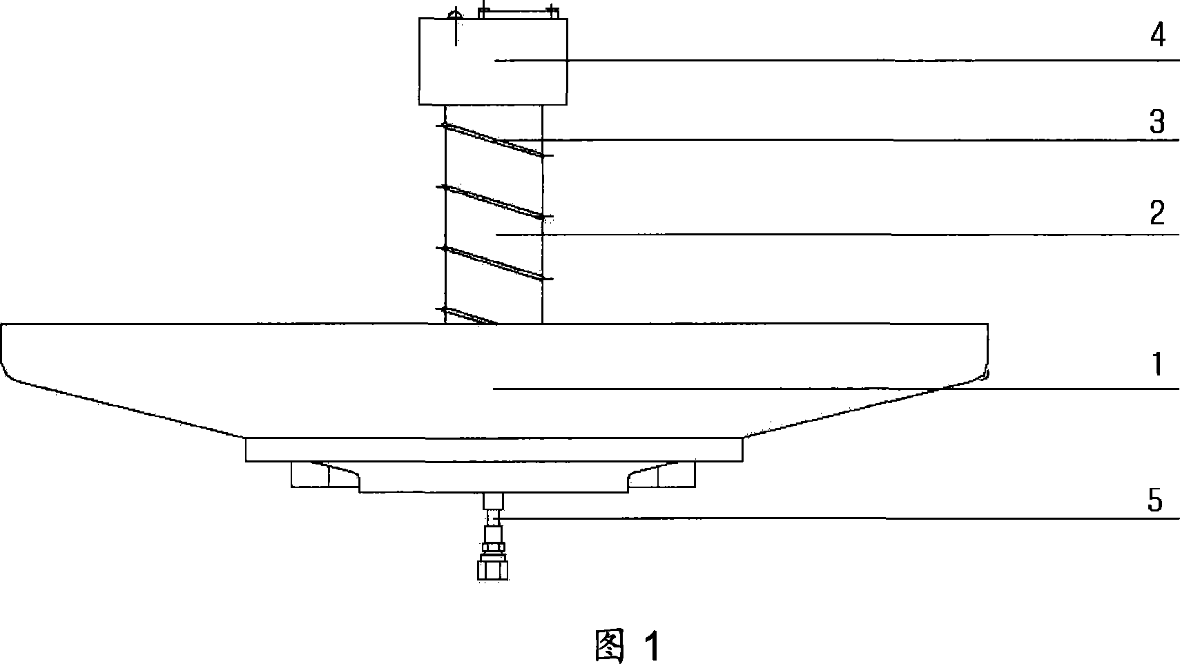 Round polarization short rear radiation antenna with spiral feedback source