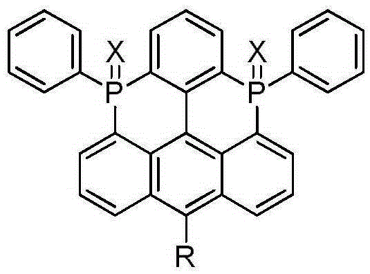 Bisphosphonic heterocyclic organic electroluminescent compounds comprising spirofluorene structures, and synthetic method and application thereof