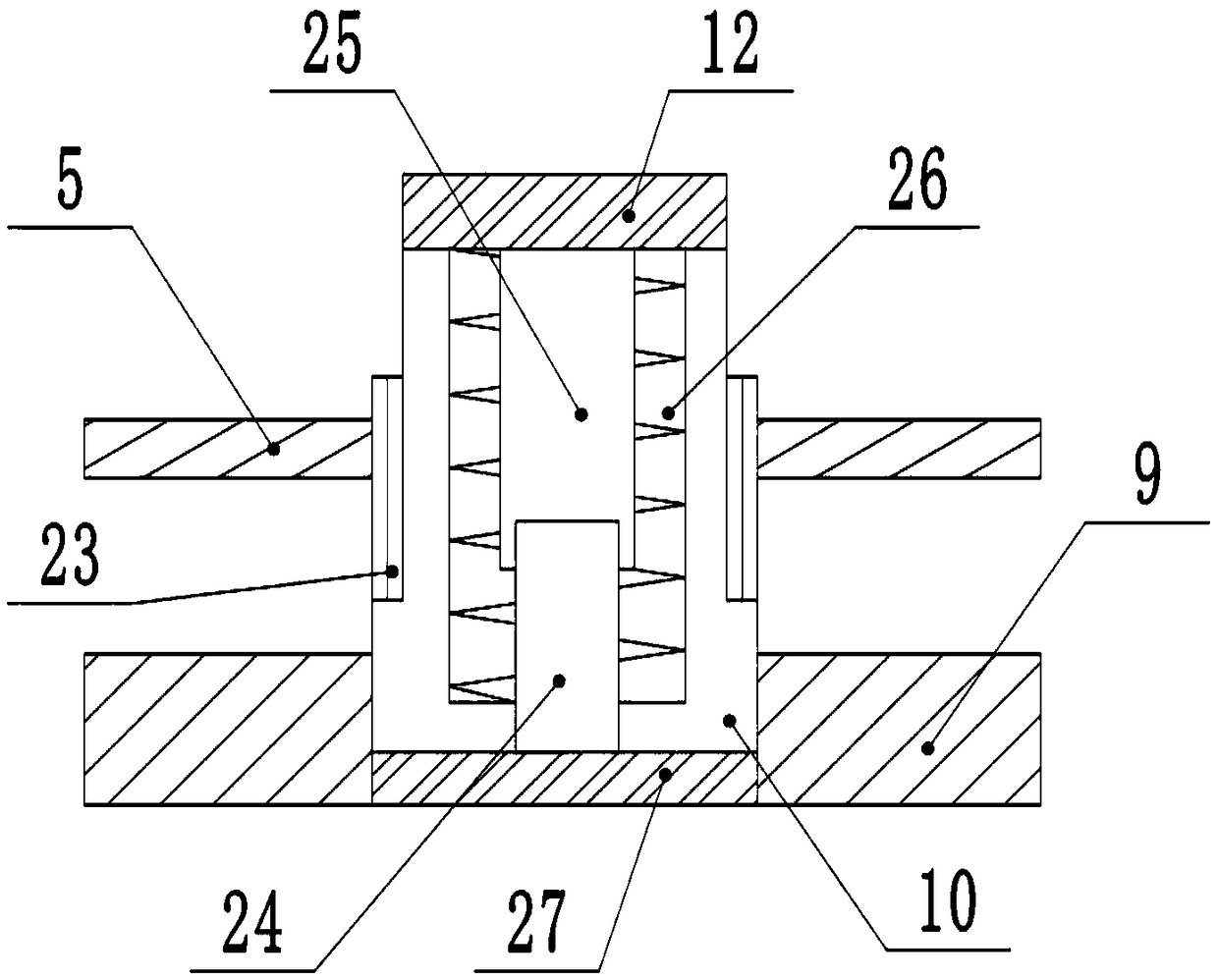 Damping type meal delivery robot stable in walking