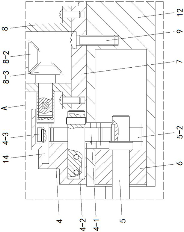 An extramedullary combined bevel gear bone extension device