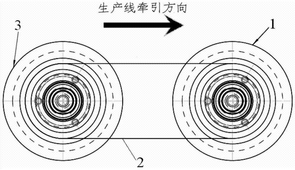 Online leather strip pressing device of plastic profiles