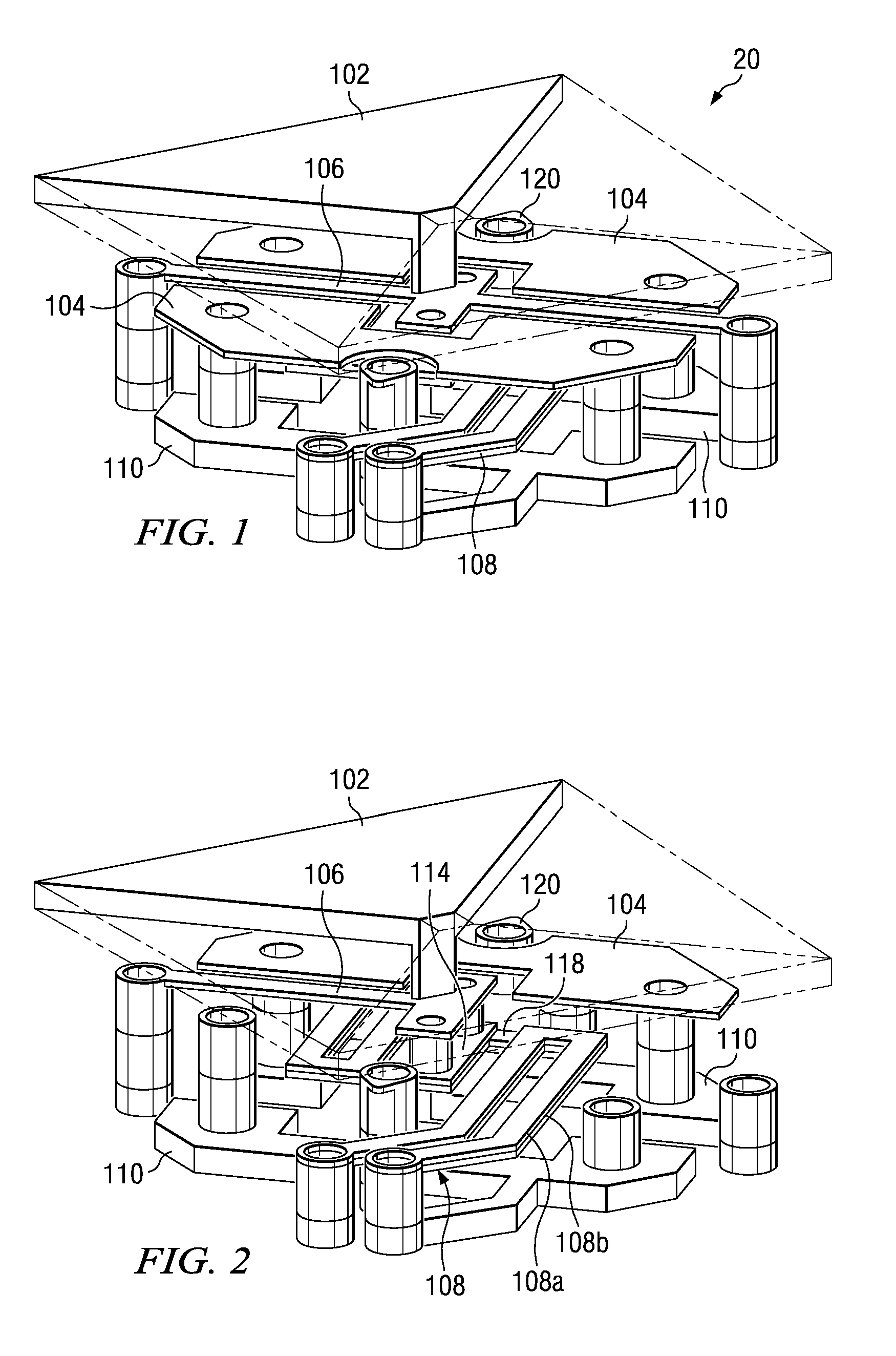 Micromirror system with electrothermal actuator mechanism