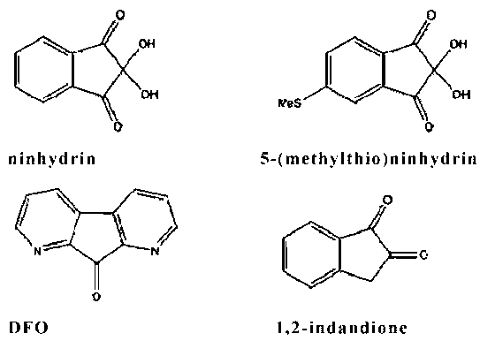 Fingerprint revealing spray and method for revealing fingerprints by using same