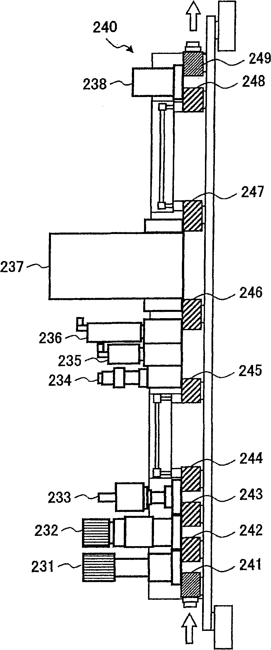 Gas supply system and integrated unit for semiconductor manufacturing device