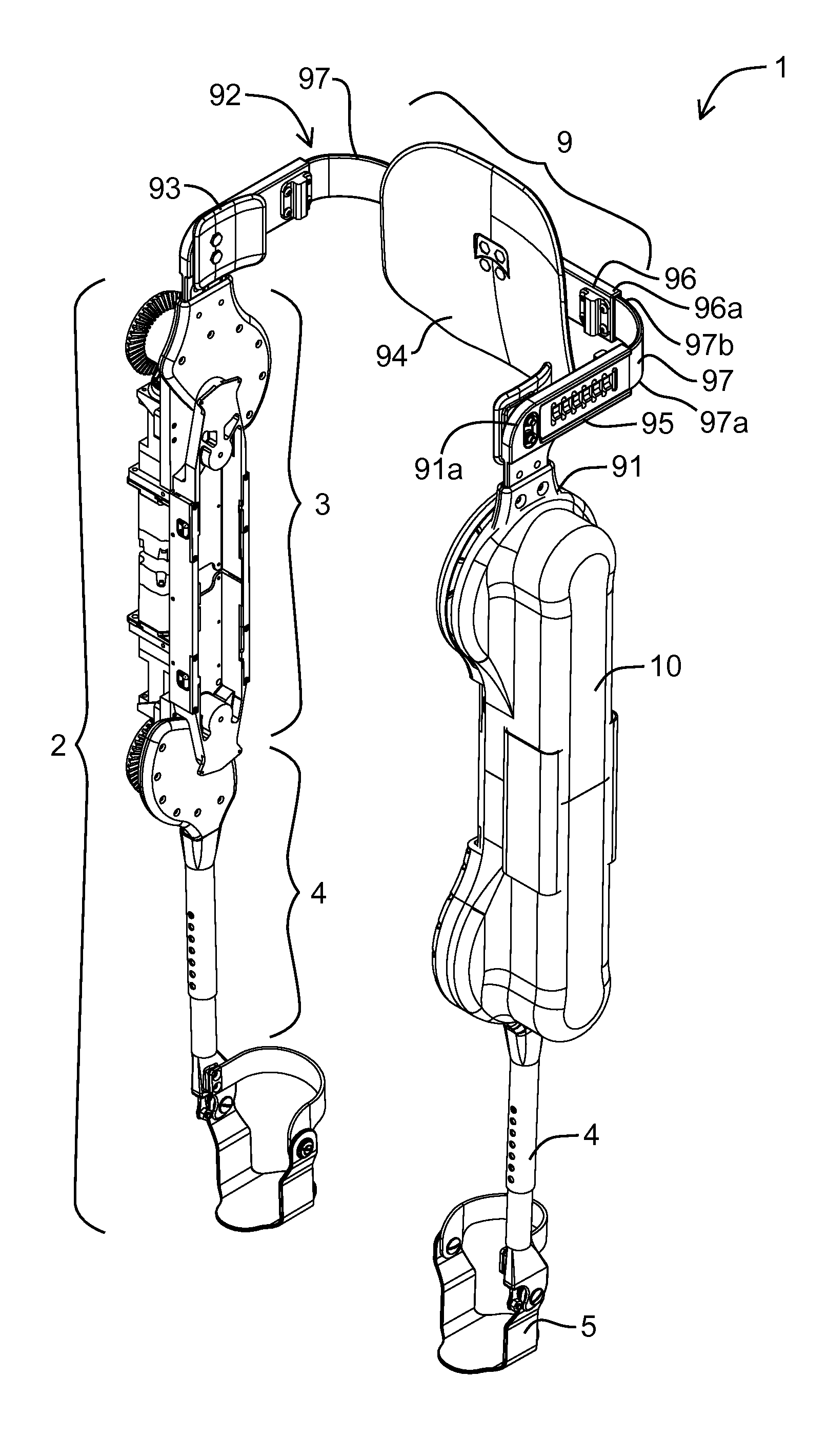 Transmission assembly for use in an exoskeleton apparatus