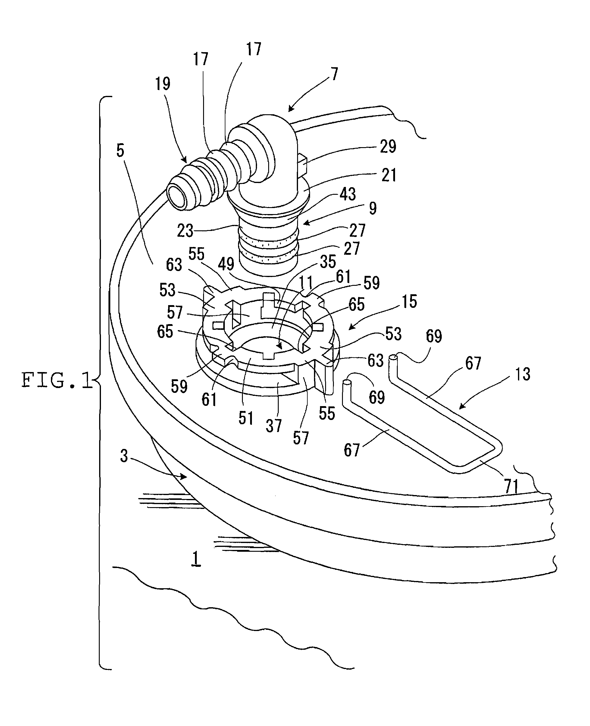 Connector mounting structure