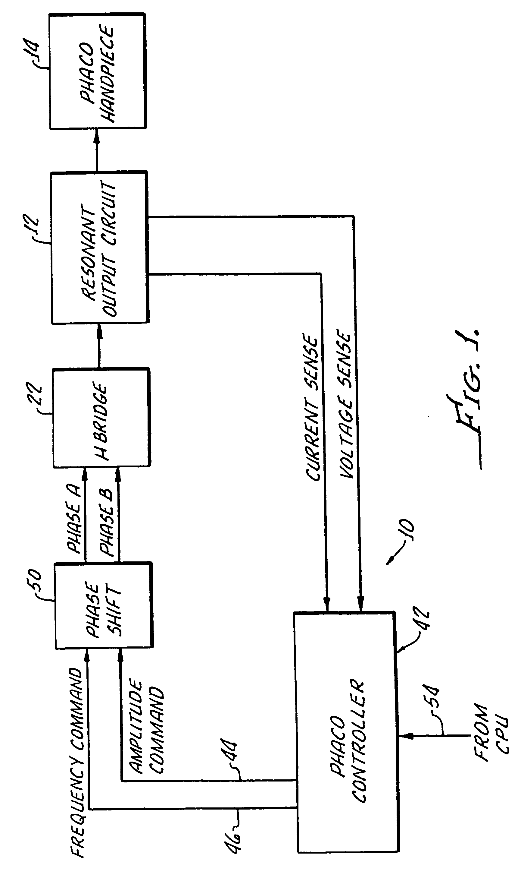 Resonant converter tuning for maintaining substantial constant phaco handpiece power under increased load