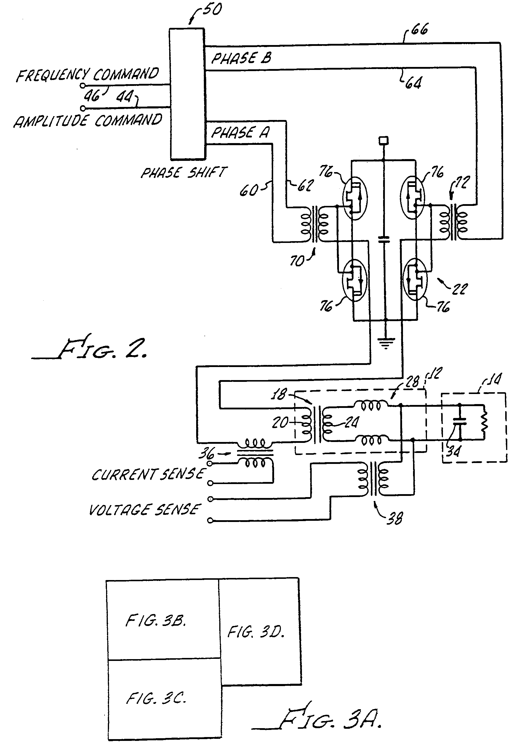 Resonant converter tuning for maintaining substantial constant phaco handpiece power under increased load