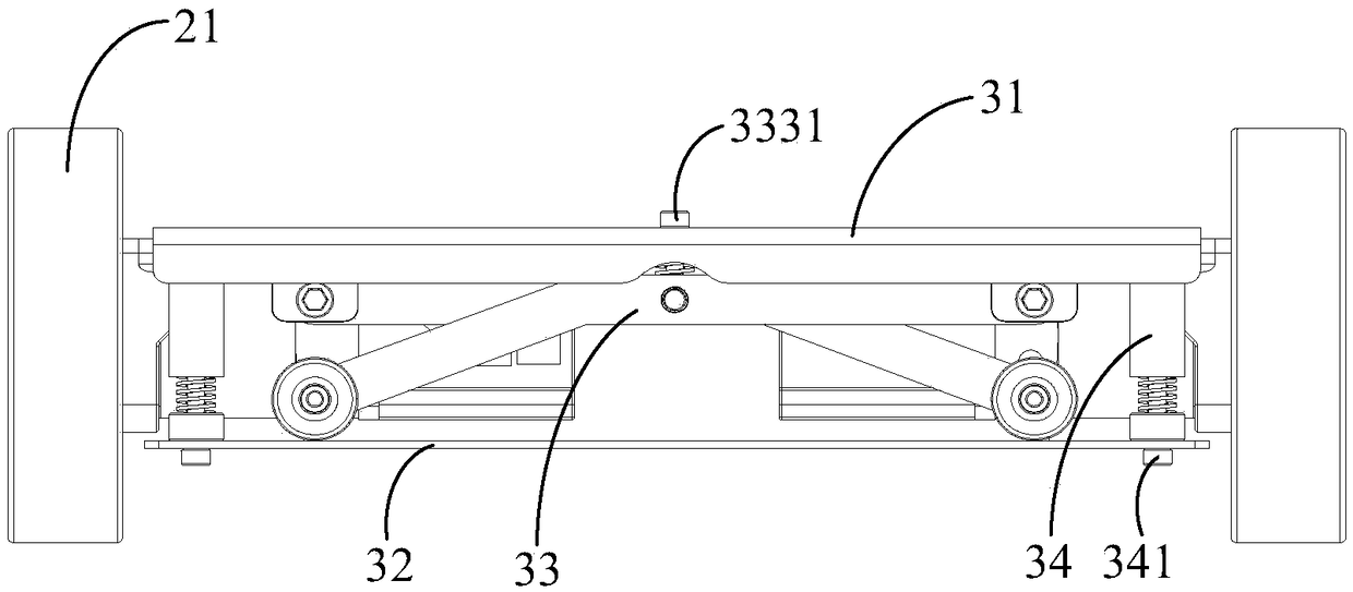 Robot chassis and automatic guided transport vehicle