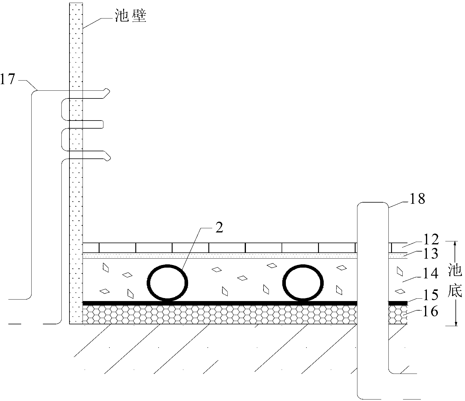 Fishpond device heating by using underground water