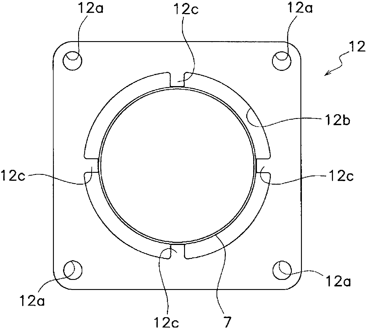 Mixing device for reducing agent aqueous solution and exhaust gas post-processing device