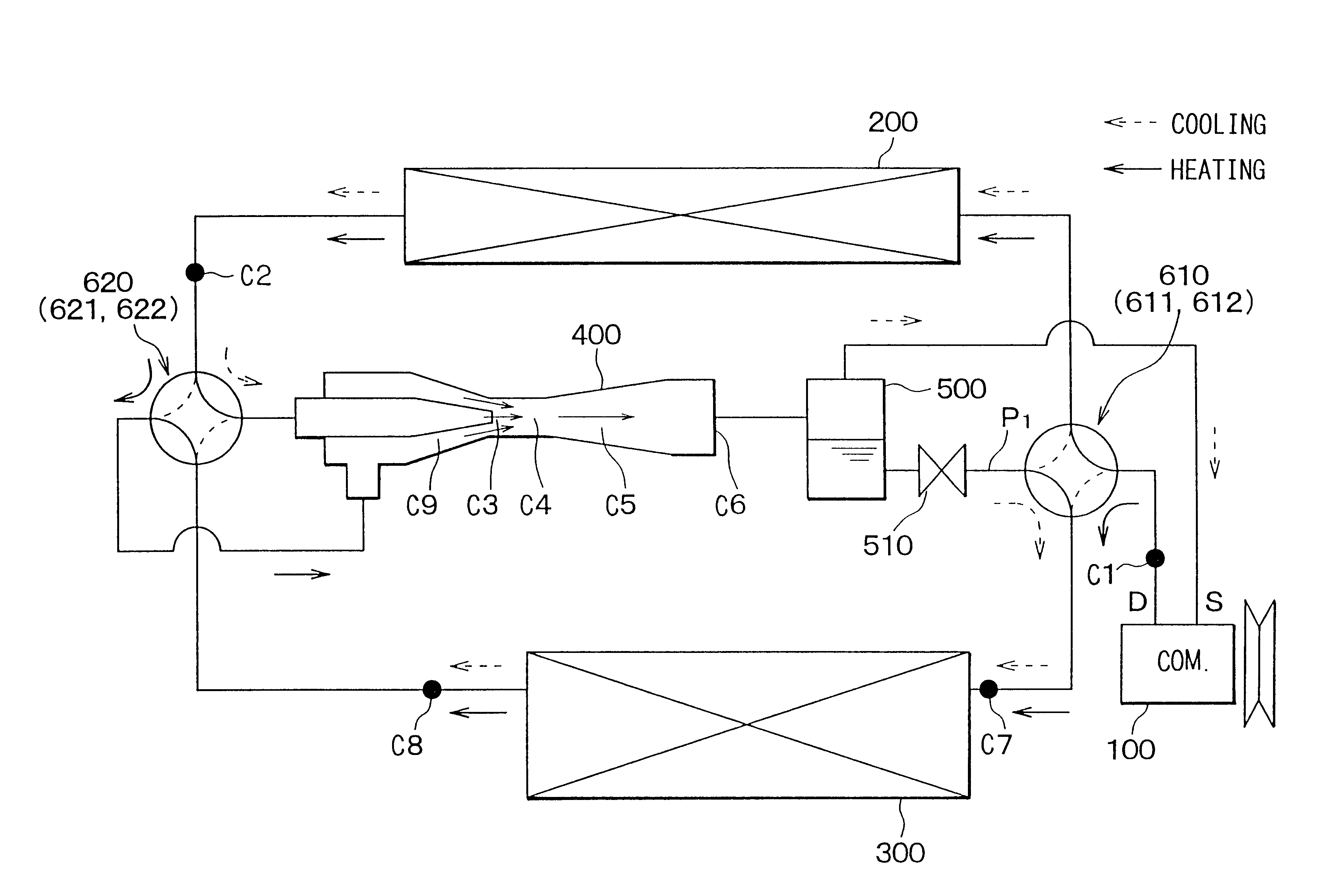 Ejector cycle system