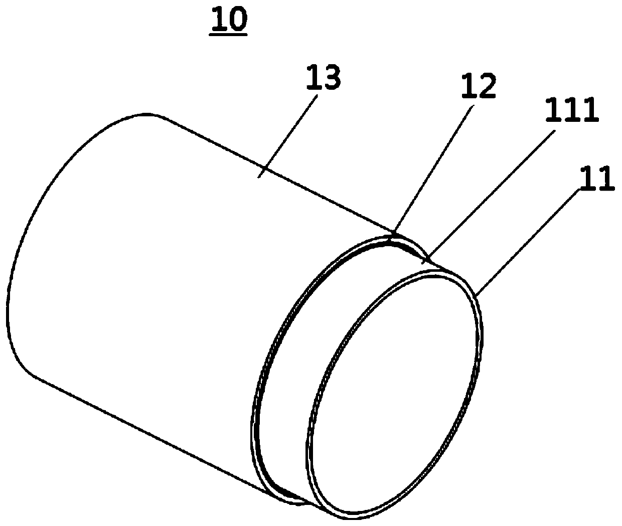 RTP tube electric-melting non-variable-size connecting structure and connecting method thereof