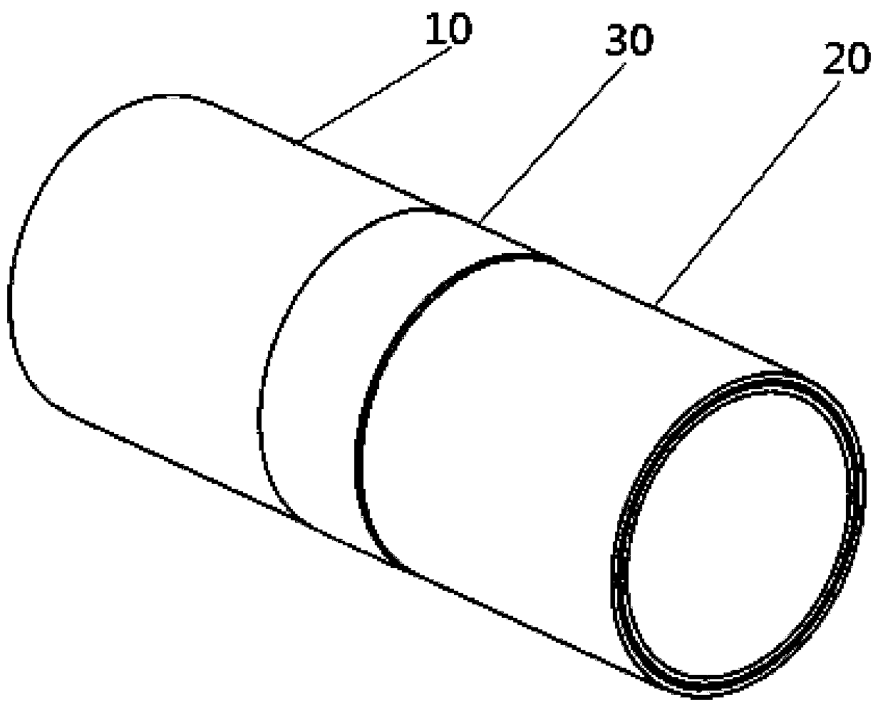 RTP tube electric-melting non-variable-size connecting structure and connecting method thereof