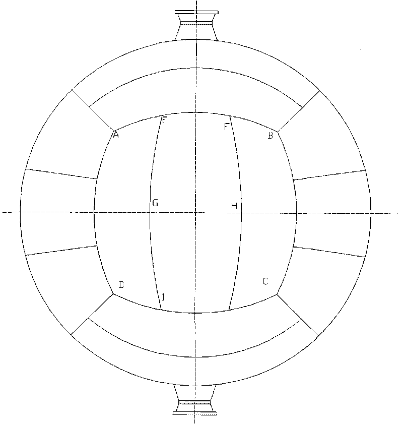 Assembly method of shirt support and spherical shell plate of 1000m&lt;3&gt; nitrogen spherical tank