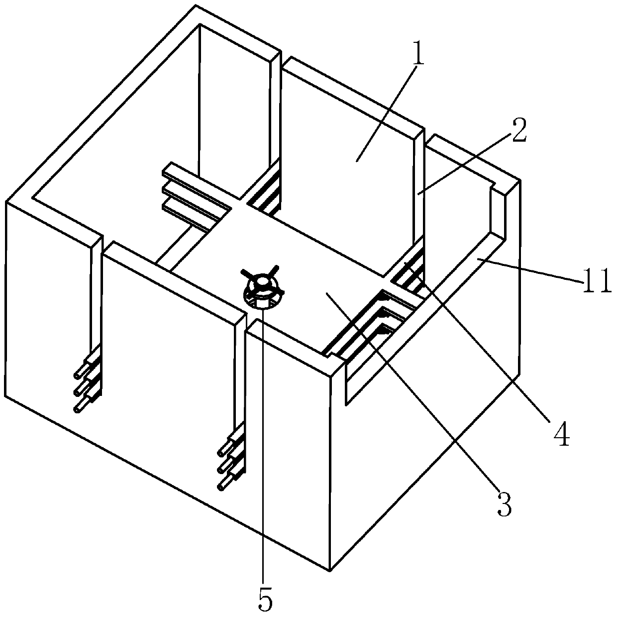 Storage box for receiving disk parts