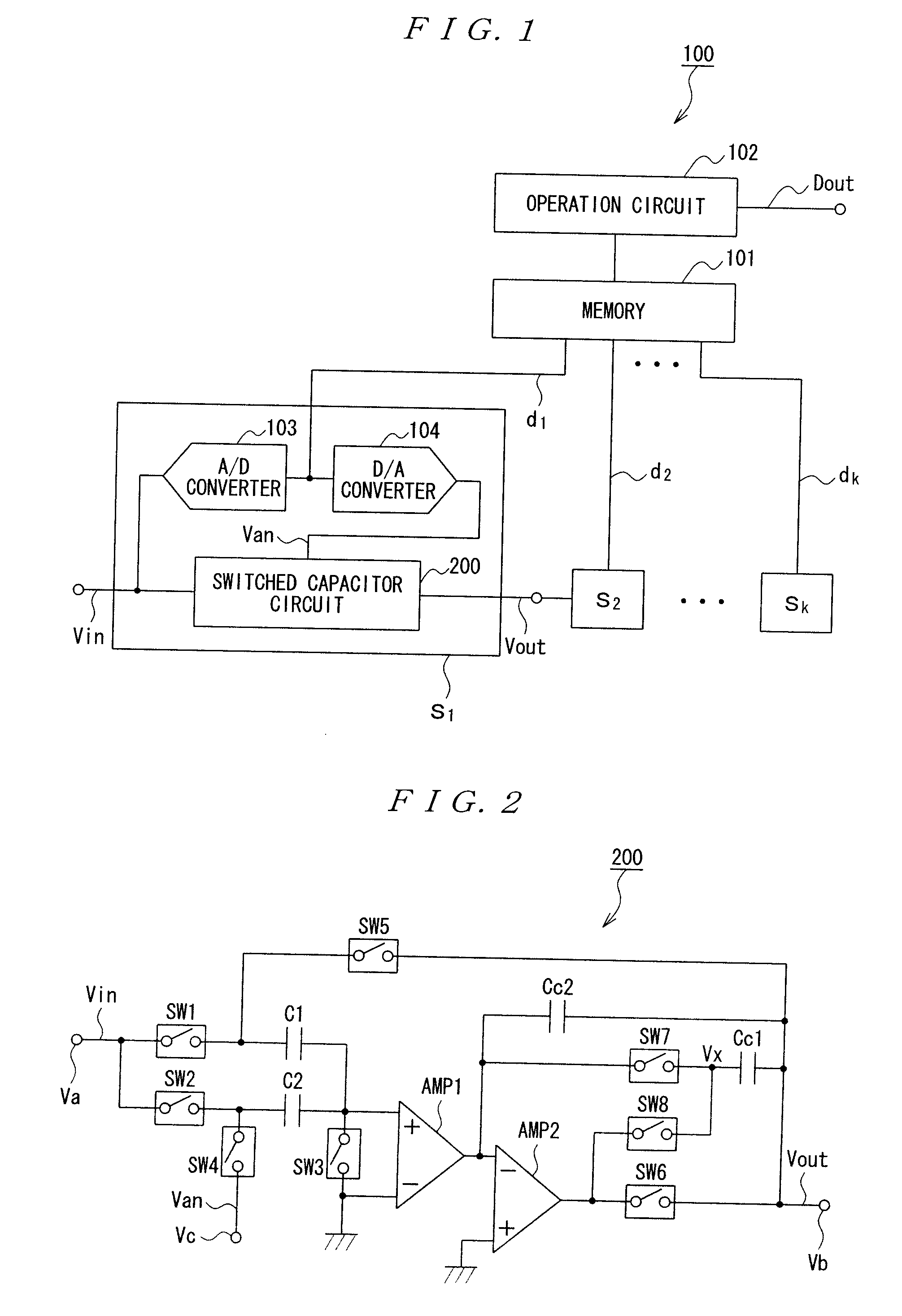 Switched capacitor circuit and pipeline a/d converter