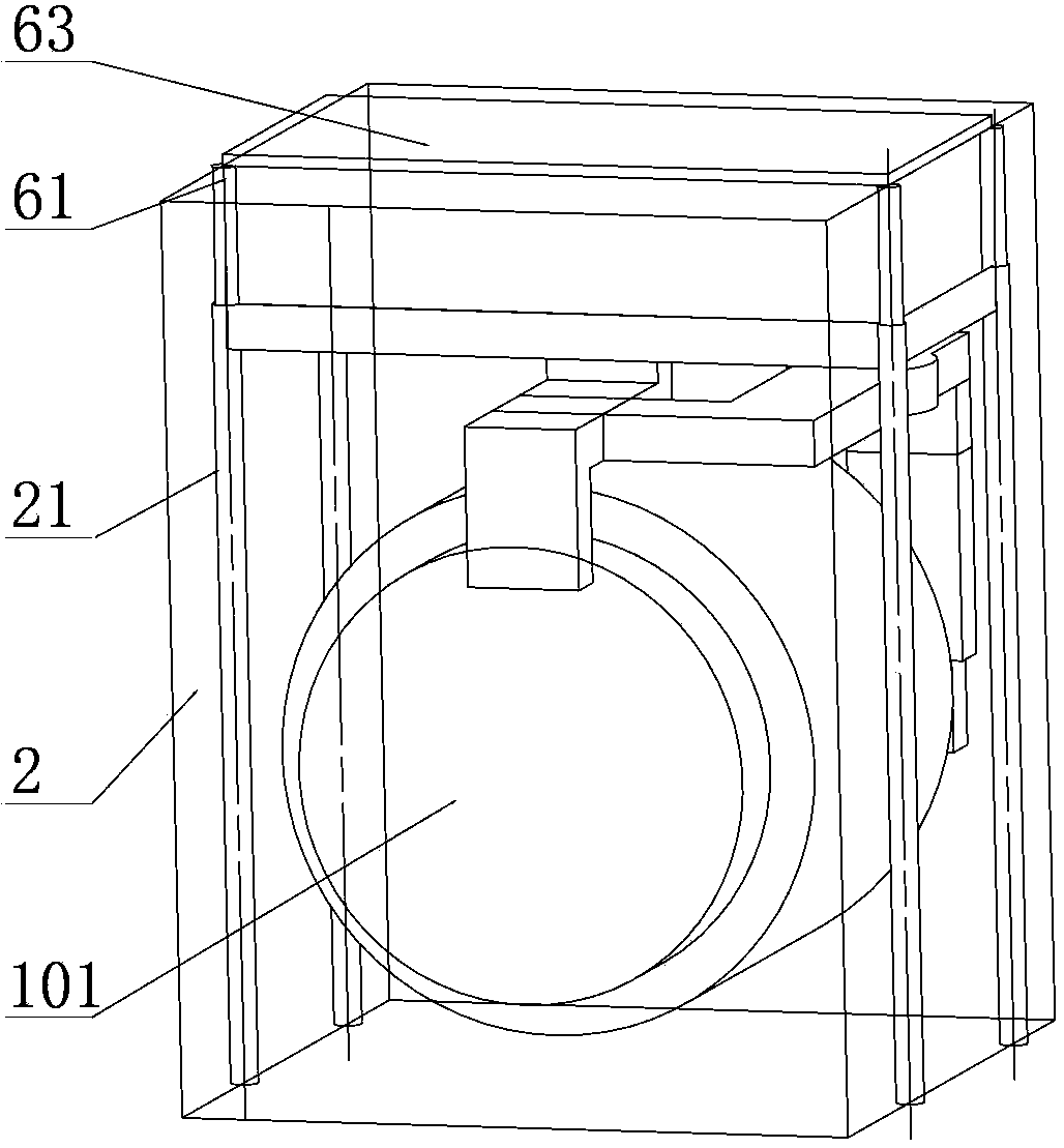 Washing and drying all-in-one machine with two drying cavities