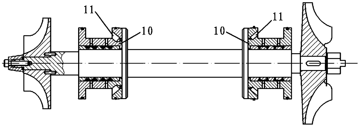 A thrust surface floating gas static pressure bearing