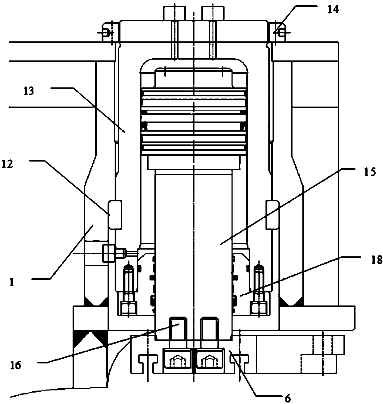 Self-moving pipe orifice correction hydraulic machine