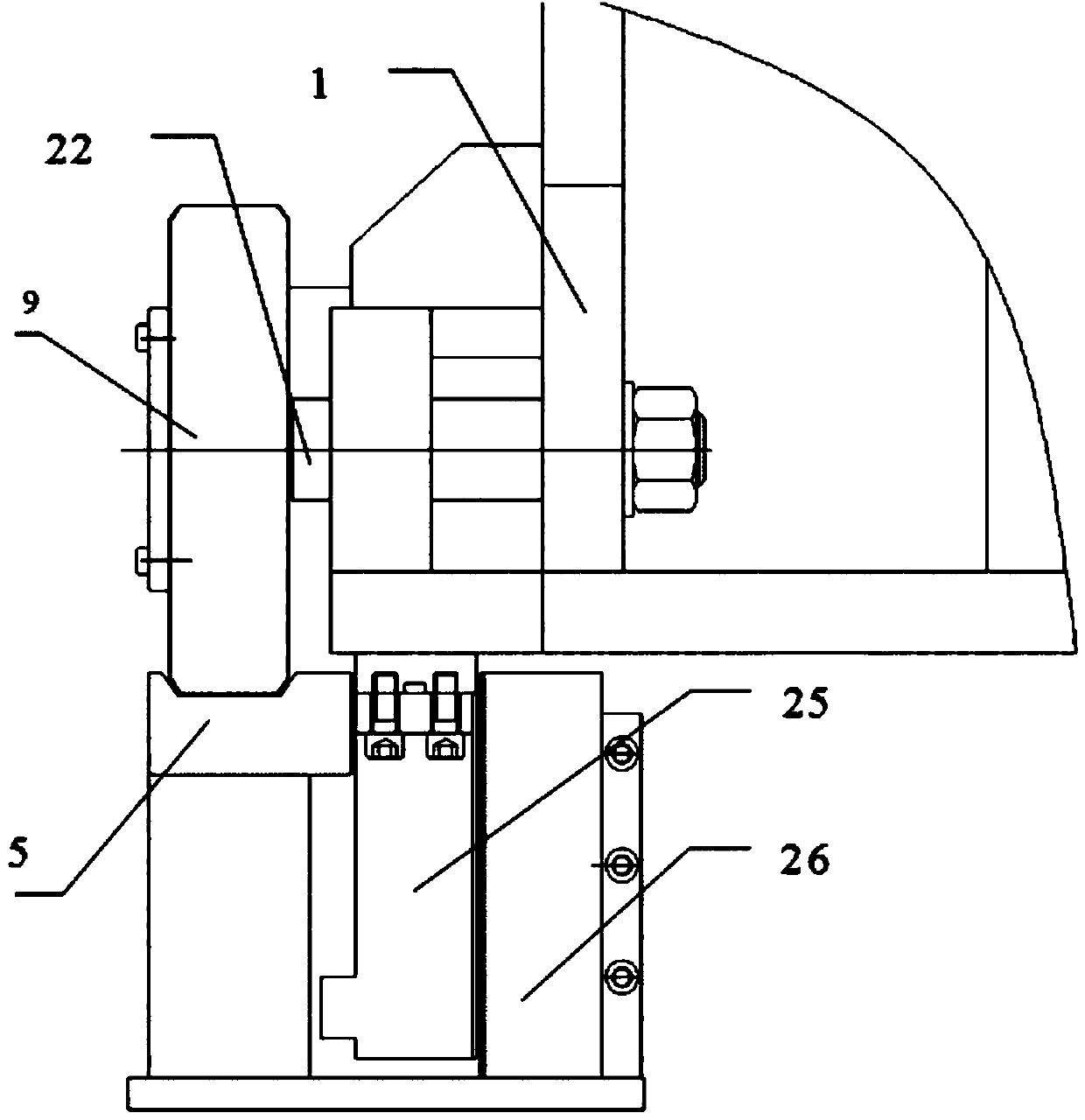 Self-moving pipe orifice correction hydraulic machine