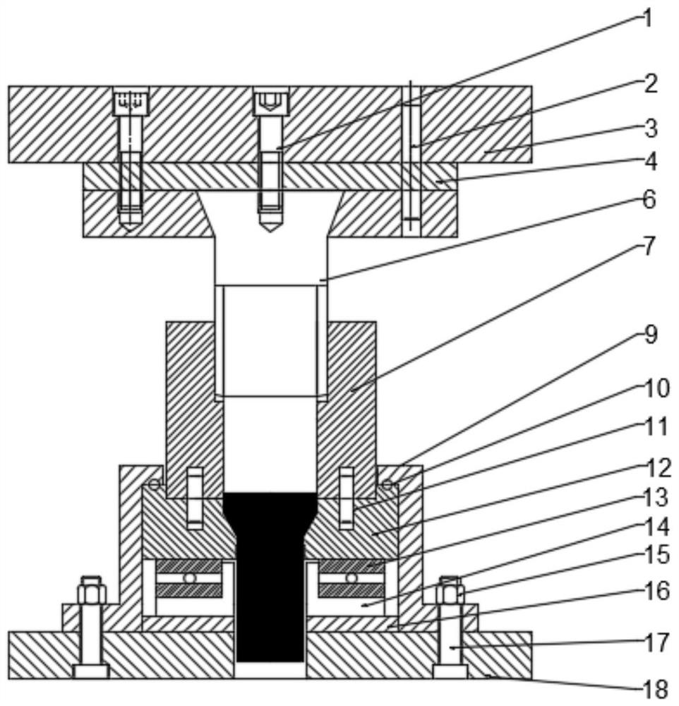 Self-rotating forward extrusion forming die and method