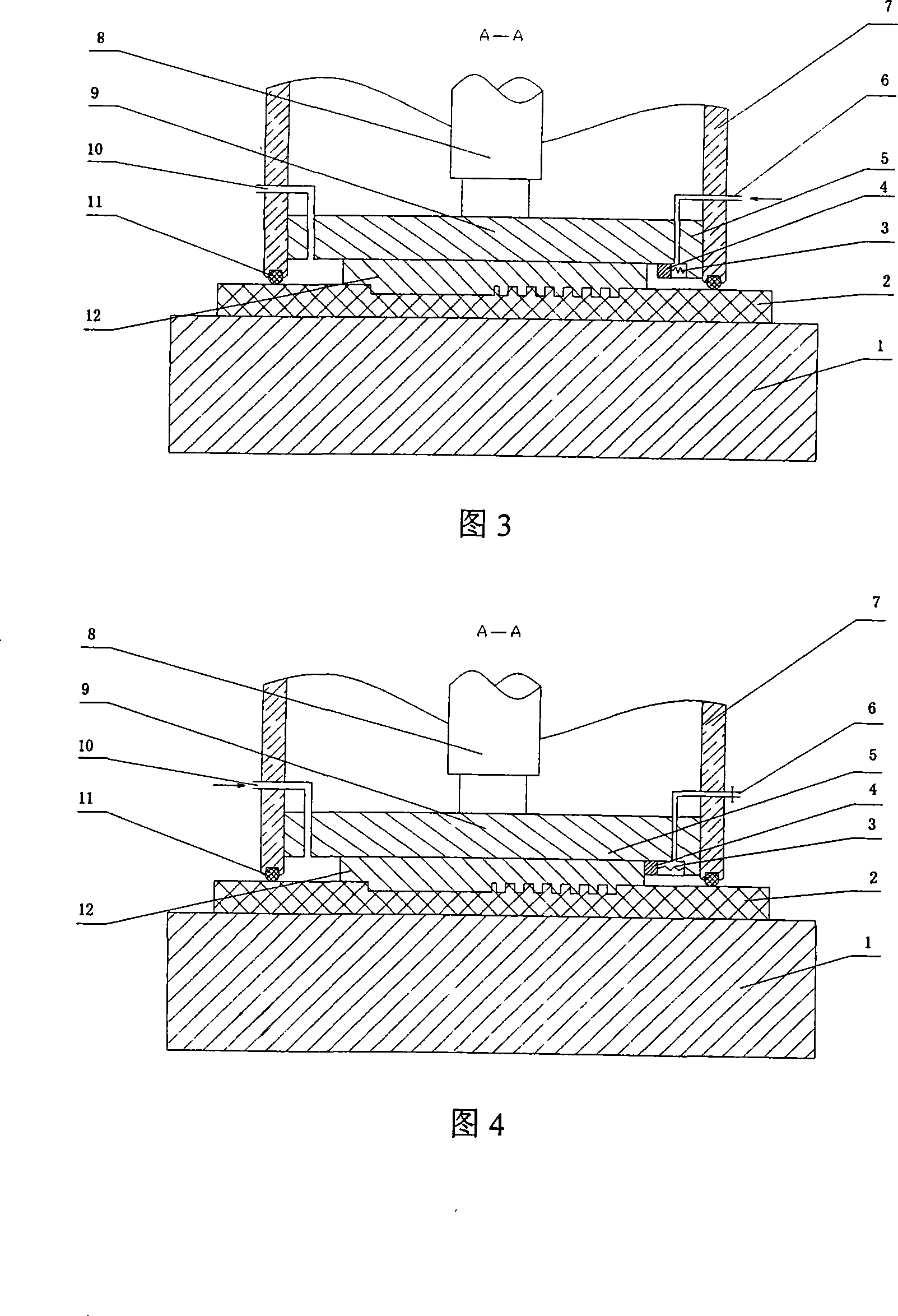 Pneumatic micro-nano imprint demoulding structure