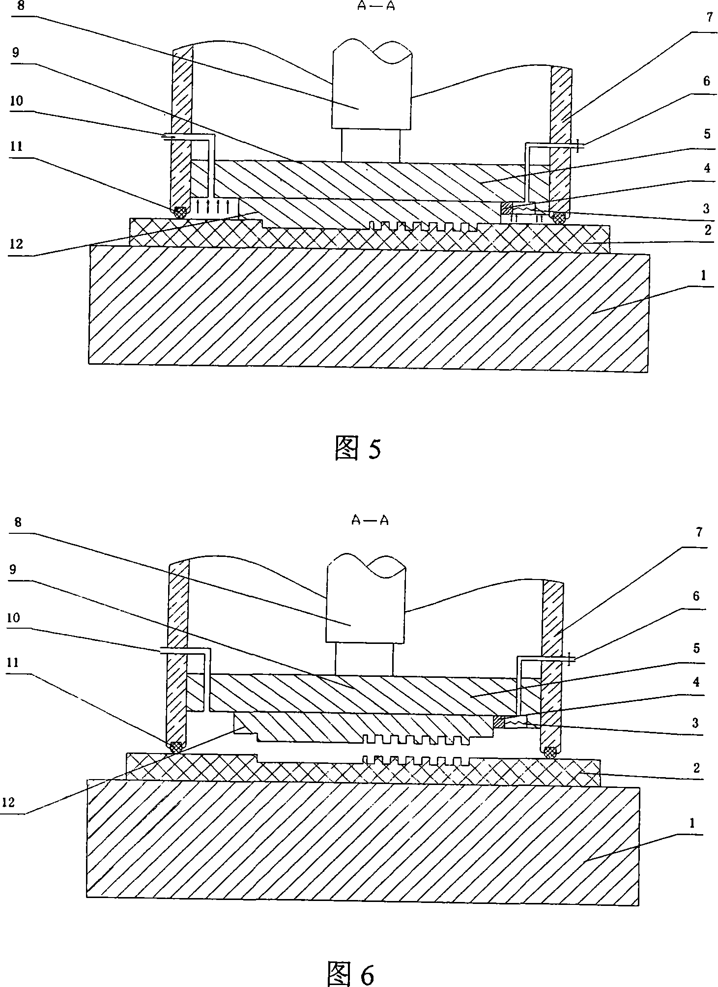 Pneumatic micro-nano imprint demoulding structure