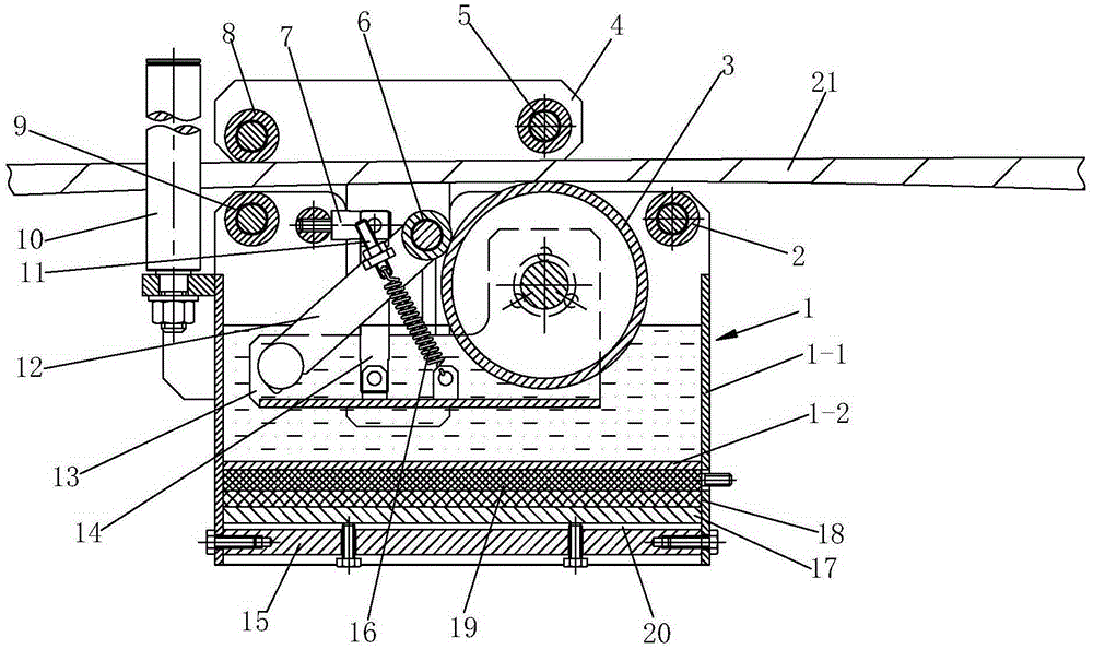 A device for coating wax on the surface of electromagnetic wire