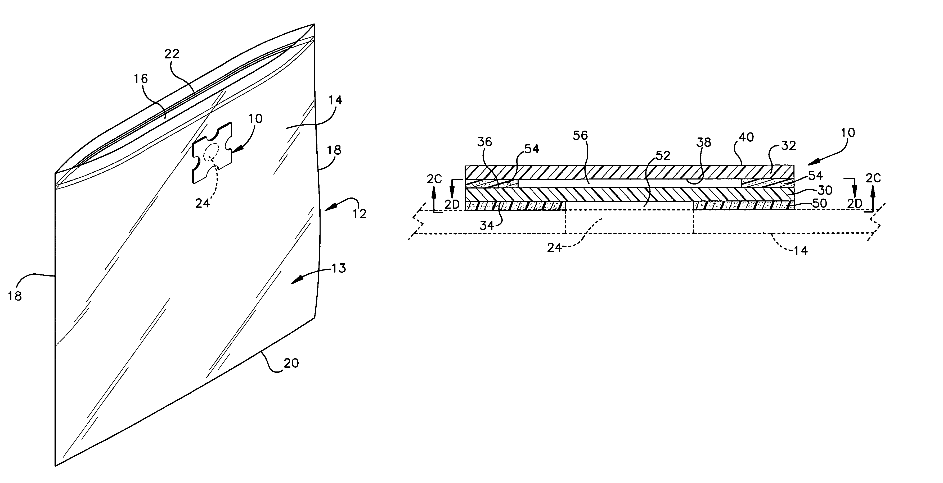 Food bag release valve