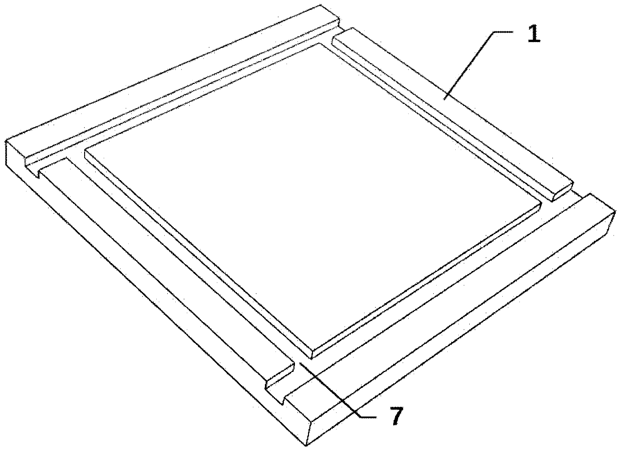 Forming die for testing interface fracture performance of heterogeneous concrete and preparation method