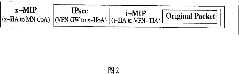 Method and system for realizing mobile VPN service in hybrid network