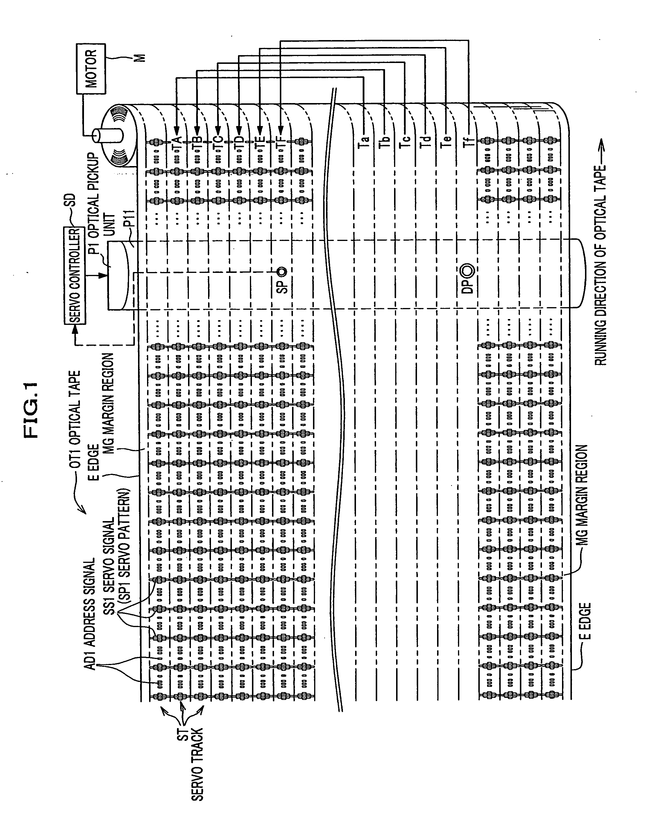 Optical tape, optical tape cartridge, optical tape drive, and method for recording data on optical tape